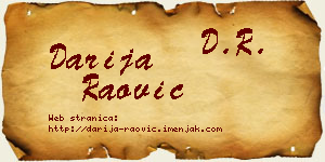 Darija Raović vizit kartica